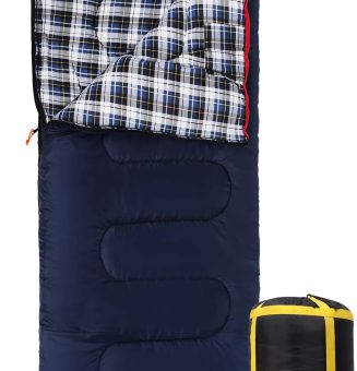 REDCAMP Cotton Flannel Sleeping Bag for Camping Backpacking, Adults Cold Weather Envelope Sleeping Bags with 2/3/4/6lbs Filling